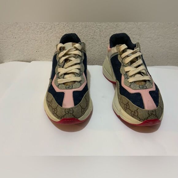 Gucci Rhyton Mixed Media GG Canvas Sneaker size 37 - Picture 6 of 16